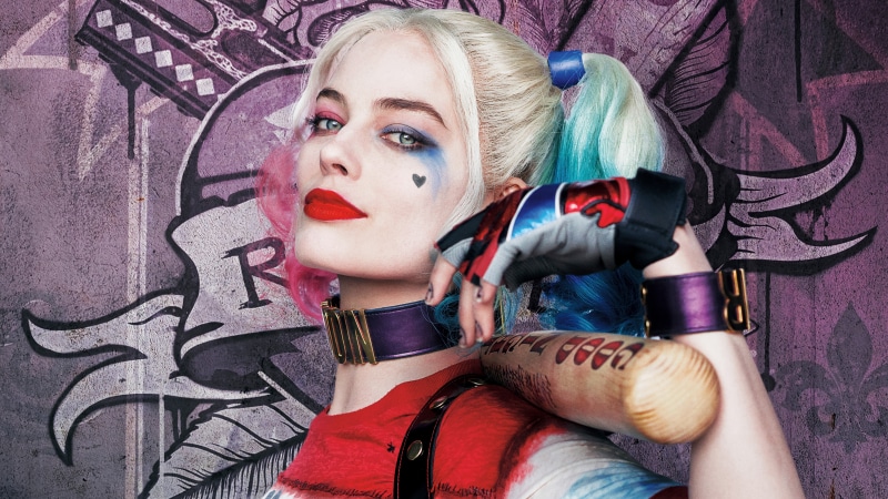 Actress, Australian, Lipstick, Woman, Blonde, 8K, Harley Quinn, Margot Robbie, Movie, Suicide Squad