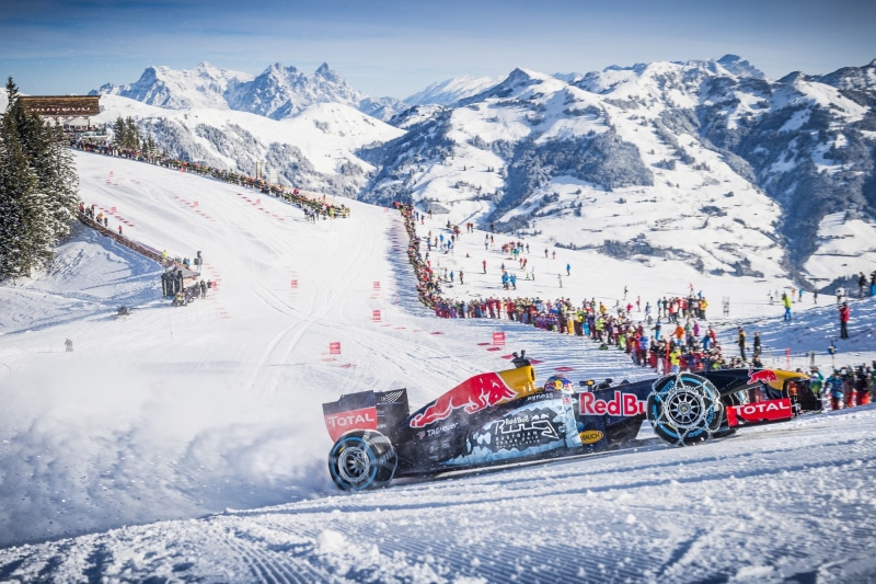 formula 1 max verstappen kitzbhel red bull racing snow racing red bull winter mountain, 1080P