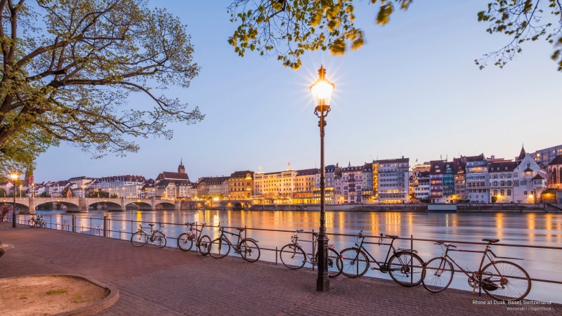 rhine, 2K, switzerland, dusk, Europe, basel