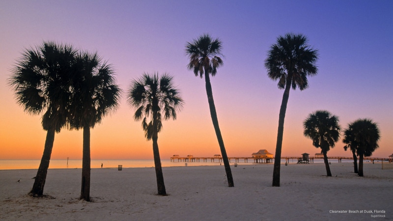 dusk, beach, Beaches, clearwater, 2K, florida