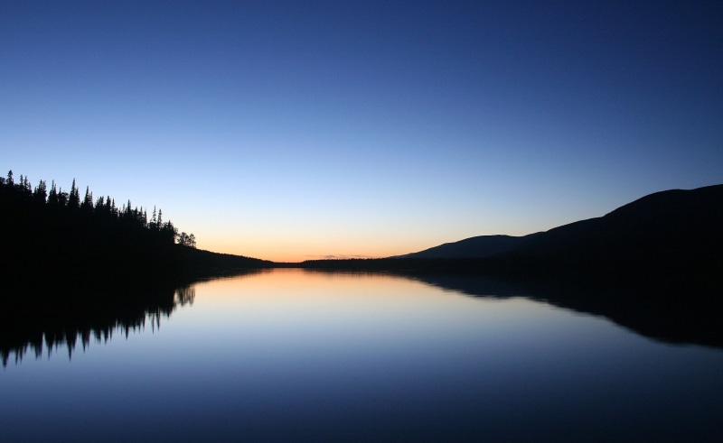 Peaceful, Dusk, morfee lake, british columbia, mackenzie, 2K, Canada, Nature, Lakes, Lake, Calm, Canada/British Columbia