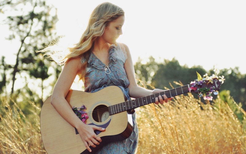 Girl, Guitar, Summer, 1080P, Music