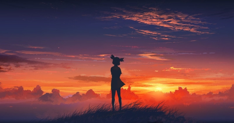 Everlasting Summer, anime girls, anime, sunset, Lena (character), 720P