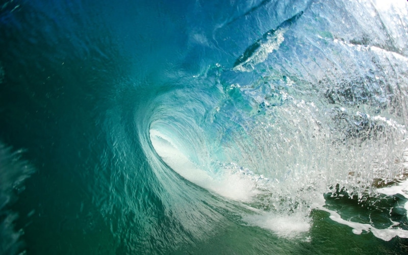 aquatic sport, tunnel, turquoise colored, no people, power, breaking, motion, power in nature, nature, water, landscape, beauty in nature, beach, flowing water
