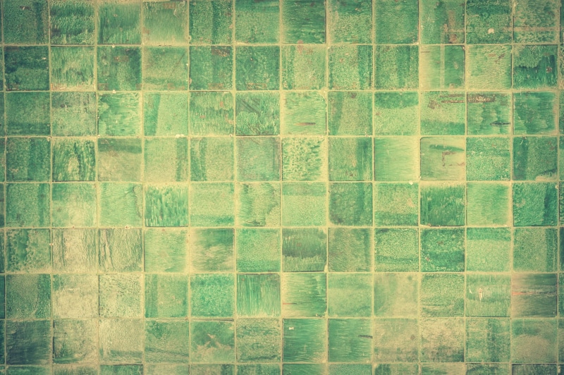 cladding, concrete, full frame, green color, construction, geometric shape, no people, vintage, material, background, design, abstract, flooring, brick