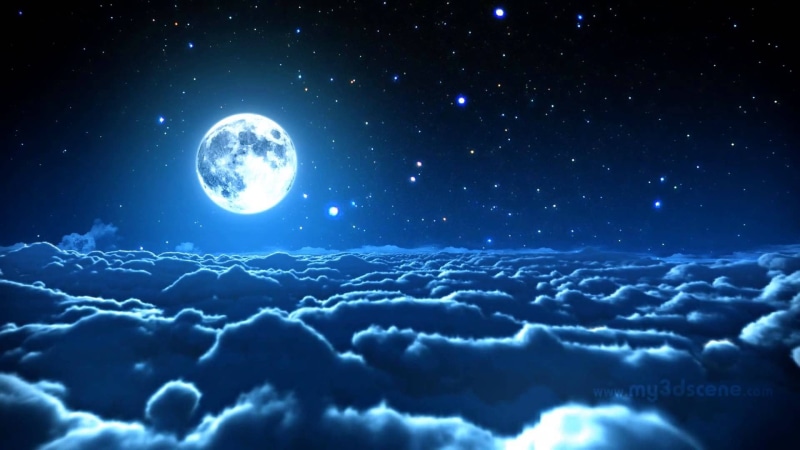 naturaleza, 1080P, cielo, estrellas, luna, nubes, estratosfera