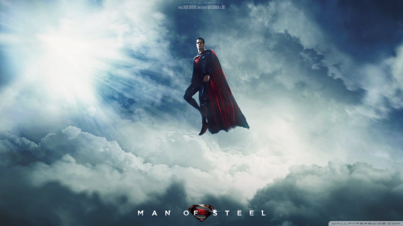 movies, cavill, 1080P, d, steel, illustration, superman, clouds, super, sunlight, man, henry, hd