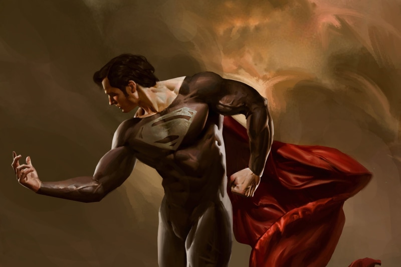 Man of Steel, digital composite, DC Comics, motion, adult, men, athlete, digital art, clothing, young adult, lifestyles, 1080P, sport, side view, three quarter length
