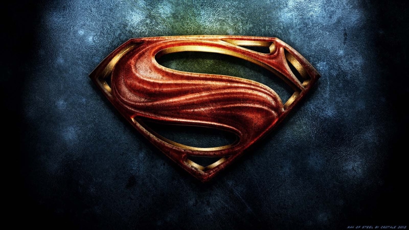 red, still life, emotion, logo, directly above, studio shot, leather, Man of Steel, high angle view, backgrounds, textile, Superman, single object, table
