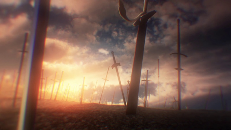 ground, lens flare, land, cloud - sky, Fate/Stay Night, sunlight, landscape, fog, tranquility, twilight, tranquil scene, 1080P, sunbeam, silhouette
