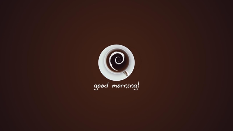 geek, hd, debian, good morning, morning, good, coffee, 1080P
