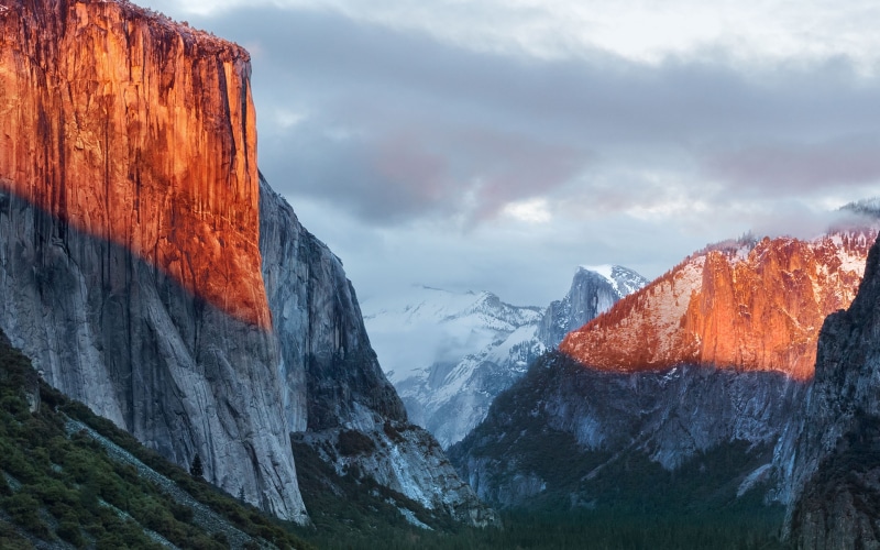 2K, mountains, idyllic, El Capitan, landscape, snowcapped mountain, nature, mountain, brown, tranquility, mountain range, wall, outdoors, cold temperature