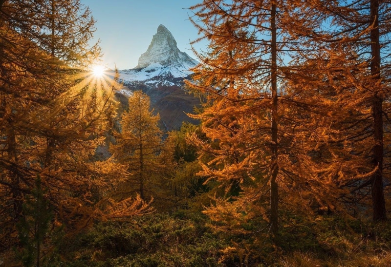 streaming, sun, land, fall, snowy peak, sunbeam, autumn collection, sunset, beauty in nature, no people, brown, nature, outdoors, landscape, sunlight, change