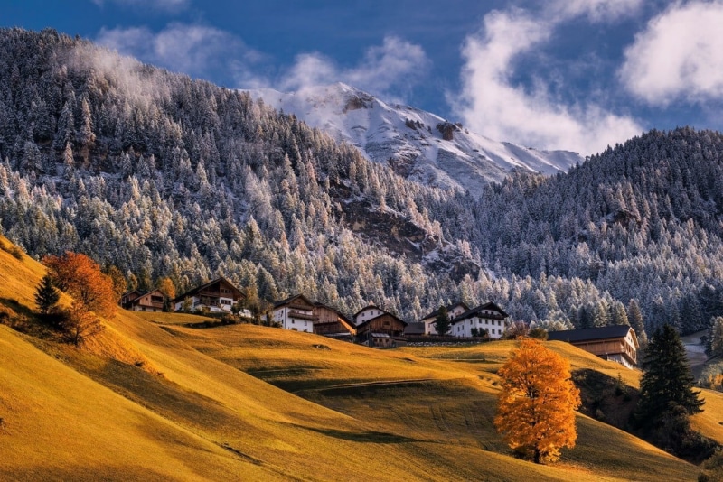 cold temperature, snowcapped mountain, nature, outdoors, day, landscape, snow, sunlight, cloud - sky, plant, land, no people, mountain range, tranquil scene