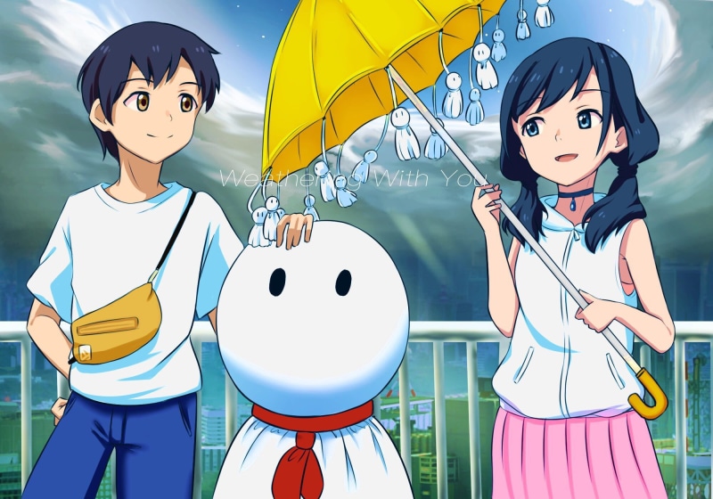 Hina Amano, Hodaka Morishima, Weathering With You, 1080P, Anime