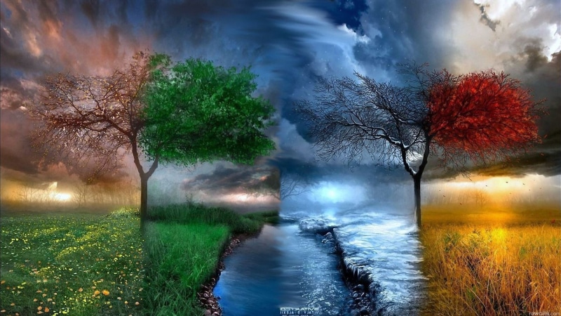 winter, summer, 1080P, spring, seasons