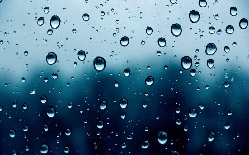 close-up, rainy season, full frame, no people, water drops, glass, rain, outdoors, backgrounds, waterfall, water, window, raindrop, focus on foreground
