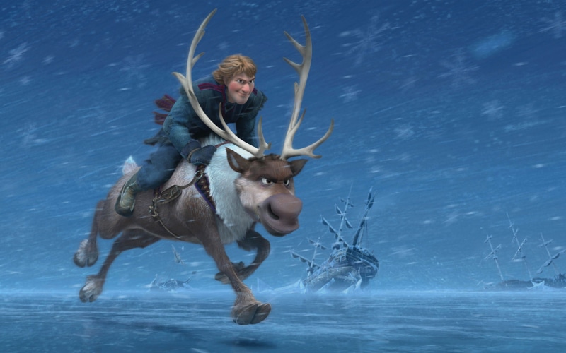 Frozen, 2K, disney, cold heart, Kristoff, Sven, Walt Disney, walt, deer
