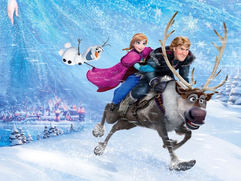 Frozen, 2013, Anna, walt, Disney, 2K, Kristoff, Snowflakes, Movie