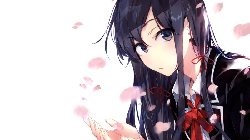 lifestyles, Yukinoshita Yukino, real people, nature, flower, sunlight, close-up, day, plant, hand, white background, Yahari Ore no Seishun Love Comedy wa Machigatteiru