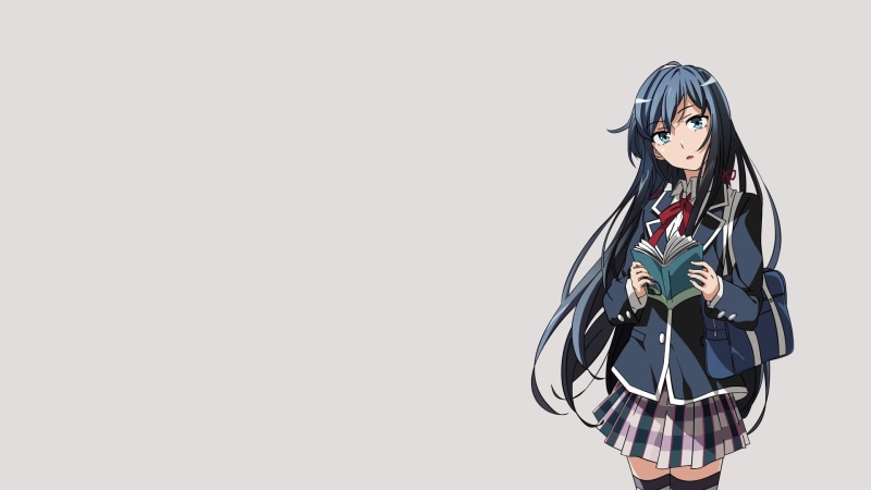 scarf, illustration, portrait, copy space, indoors, studio shot, school uniform, fashion, 1080P, Yahari Ore no Seishun Love Comedy wa Machigatteiru, young women