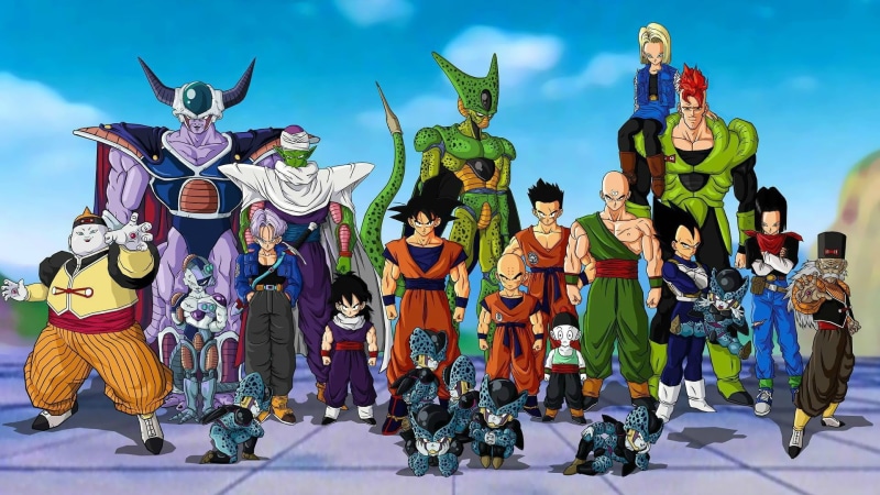 Android 19, Chiaotzu, Cell (character), 1080P, Android 17, Son Goku, Tien Shinhan, collage, Gohan, Dr. Gero, Piccolo, Mecha Frieza, Android 18, Dragon Ball