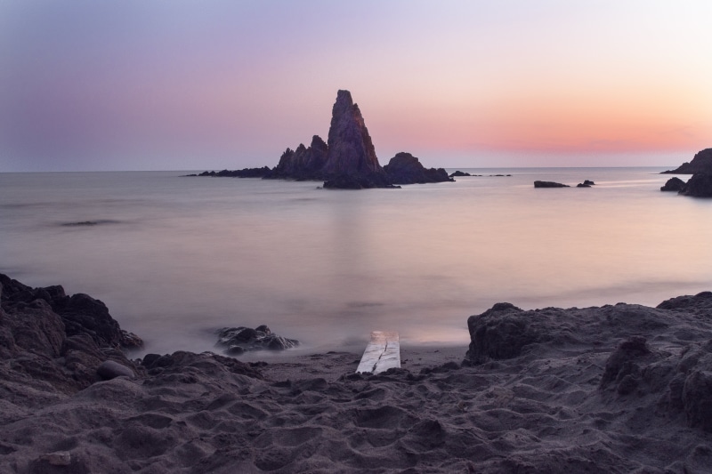 shot, rock - Object, sea, 5K, coastline, dusk, sunset, nature, horizon, landscape, beach