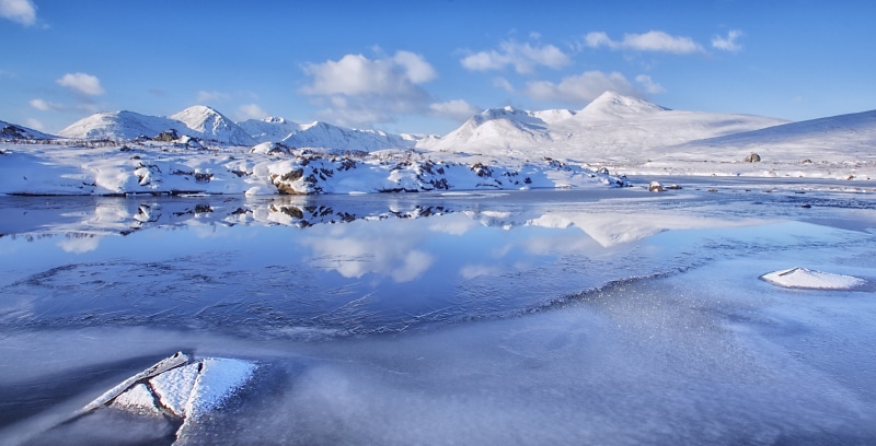 arctic, ice, glacier, Scotland, West Highlands, cold - Temperature, mountain, Black Mount, Mount  Black, snow, reflection, outdoors, blue, scenics, landscape
