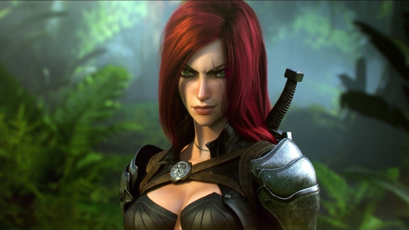 women, portrait, beautiful woman, dyed red hair, one person, front view, long hair, katarina, video games, adult, League of Legends, league, hair, katarina (league of legends)