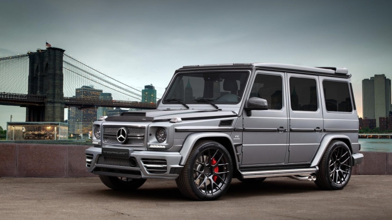 land vehicle, building exterior, architecture, silver, truck, benz, suv, built structure, 1080P, mode of transportation, day, no people, Mercedes-Benz