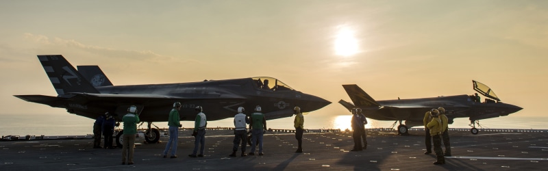 Military Aircraft, aircraft, Lockheed Martin F, 4K, Aircraft Carrier, 3840x1200 px, Dual Monitors, Multiple Display, Jet Fighter, USMC
