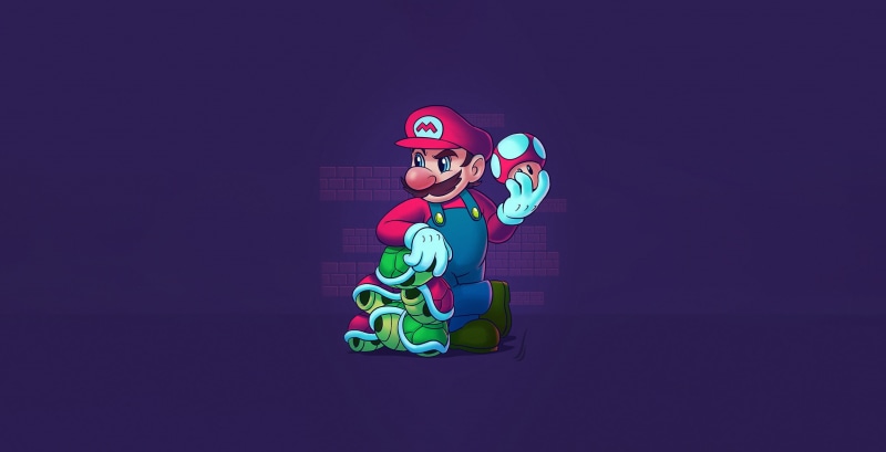 video game art, 1080P, video games, Super Mario, simple background, Nintendo