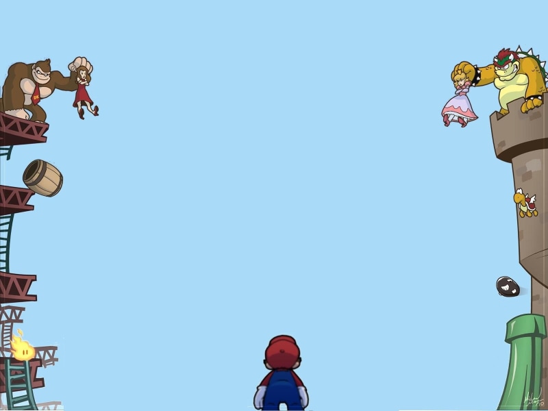 people, lifestyles, Princess Peach, game, leisure activity, Daisy, day, real people, 720P, clear sky, mario, bowser, outdoors, Bullet Bill, video games