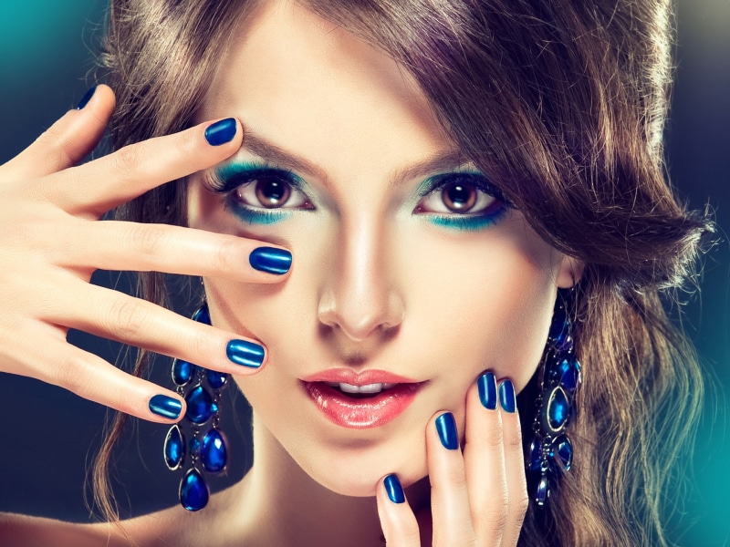Style, 1080P, Blue, Makeup, Fashion, Girl