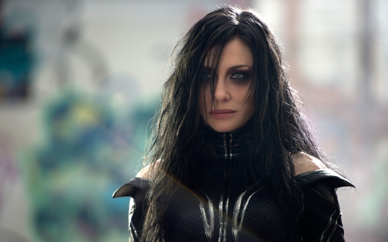 Marvel Comics, 1080P, adult, hair, smoky eyes, dark hair, beautiful woman, Cate Blanchett, beauty, young women, long hair, Thor : Ragnarok, one person