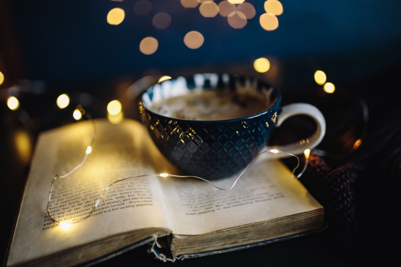 tea - Hot Drink, table, making, selective focus, cafe, decoration, heat - Temperature, no people, publication, illuminated, fairy, refreshment, focus on foreground