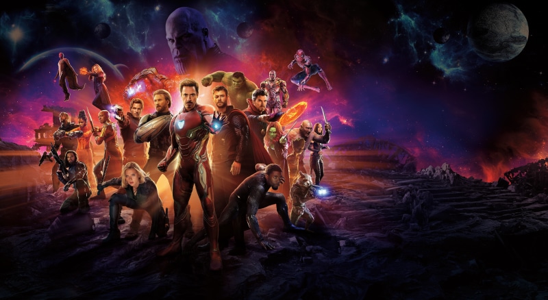 Zoe Saldana, Drax, Hulk, Falcon, Scarlet Witch, Spider-Man, Captain America, Movie, Black Panther, Vision, Gamora, Chris Evans, Chris Pratt, Josh Brolin