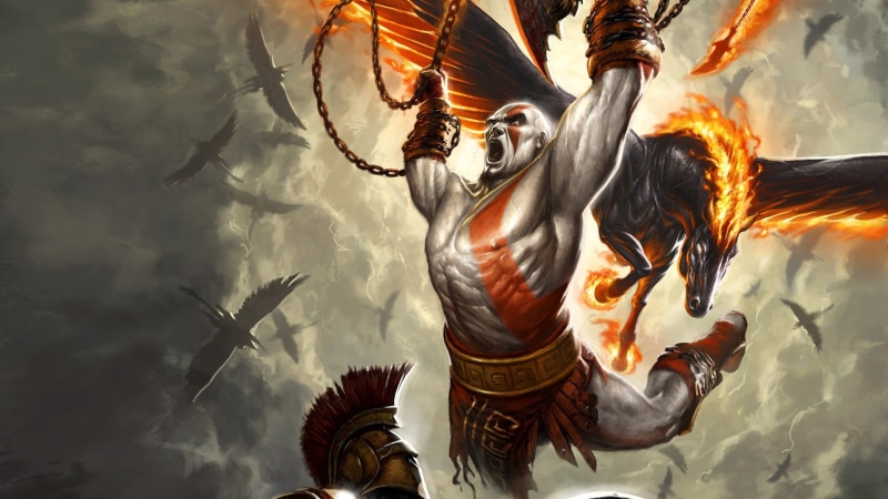 demon - fictional character, celebration, art and craft, Kratos, creativity, god, nature, war, outdoors, no people, digital composite, sky, representation
