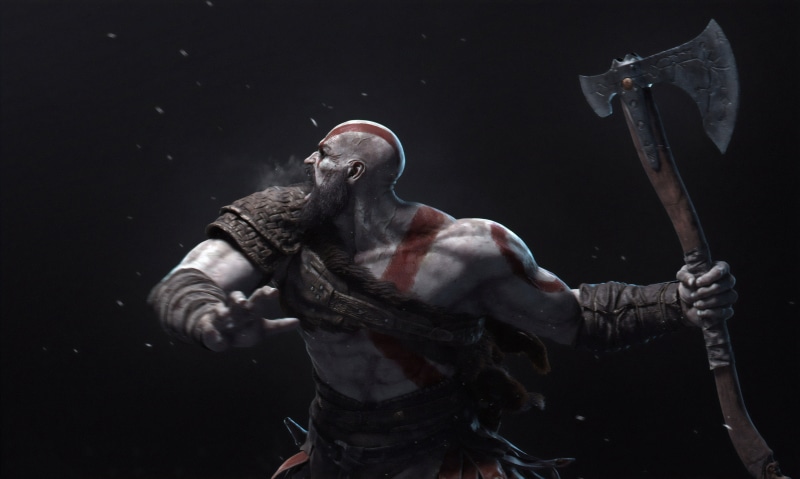 Warrior, God Of War, Man, Axe, 4K, Kratos (God Of War)