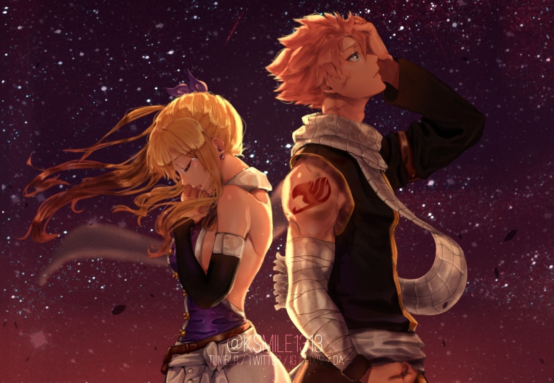 Fairy Tail, Anime, Natsu Dragneel, Lucy Heartfilia, 2K