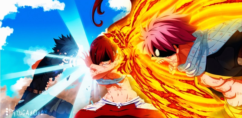Anime, Gray Fullbuster, Natsu Dragneel, Erza Scarlet, 1080P, Fairy Tail