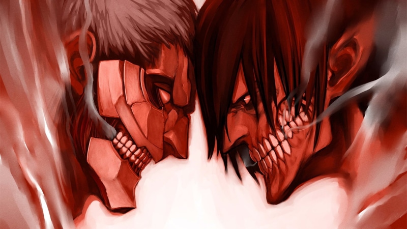 1080P, Attack On Titan, Anime, Reiner Braun, Eren Yeager