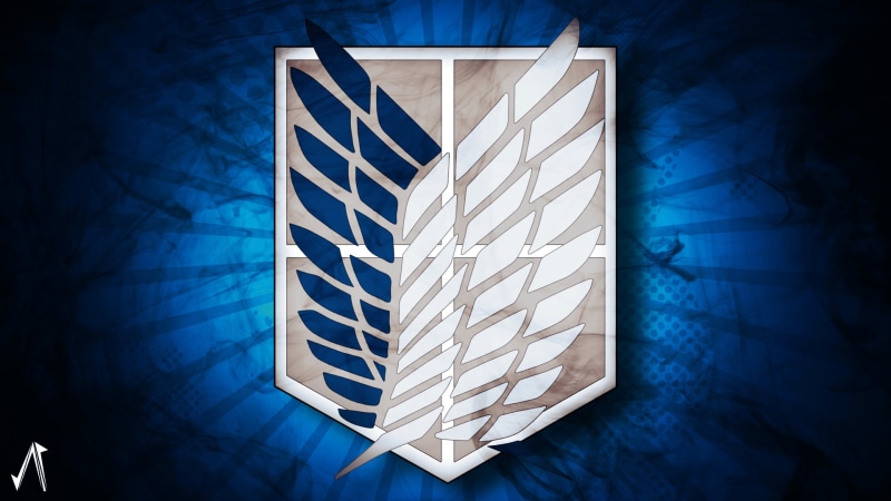 vignette, Scout Regiment, low angle view, indoors, nature, white, glass - material, architecture, Shingeki no Kyojin, shadow, anime, city, wings, attack