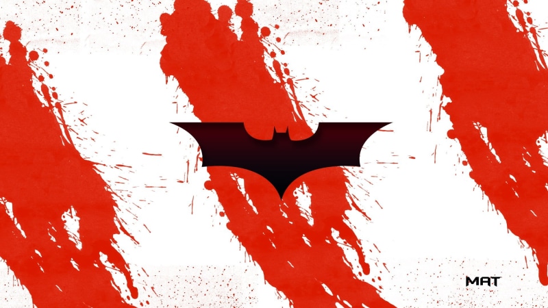 Batman: Arkham Asylum, blood, low section, 1080P, digital, splattered, Batman logo, wall - building feature, white color, studio shot, no people