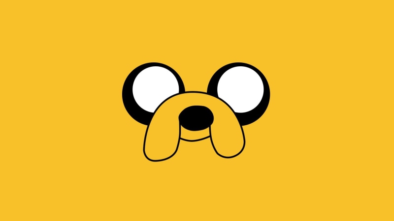 Adventure Time, close-up, cut out, yellow background, adventure, dog, illuminated, Jake the Dog, no people, silhouette, 1080P, geometric shape, minimalism