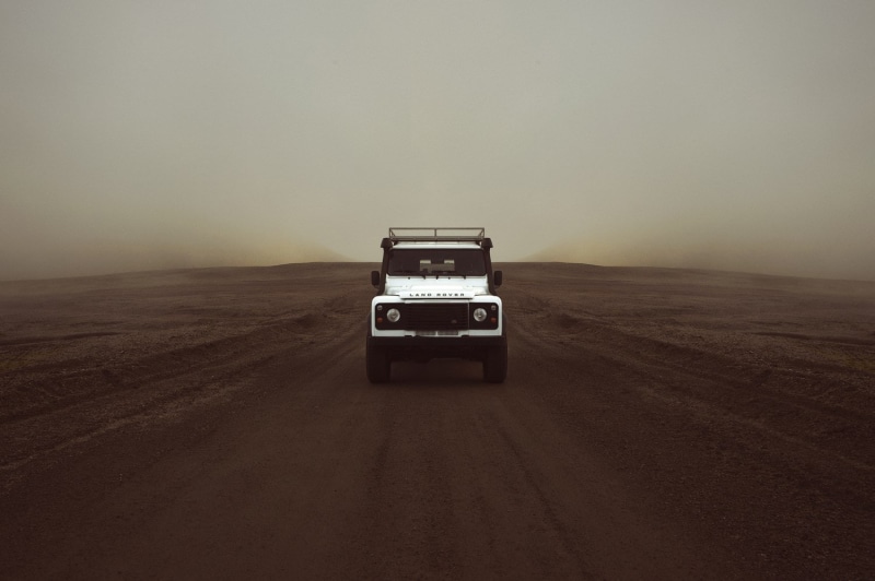 road, desert, land rover defender, nature, car, land vehicle, landscape, mode of transportation, road trip, travel, land, dirt, on the move, 720P, off-road vehicle