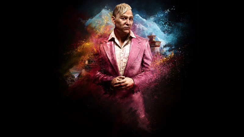 digital, indoors, exploding, one person, casual clothing, blond hair, talcum powder, front view, Far Cry, smoke - physical structure, motion