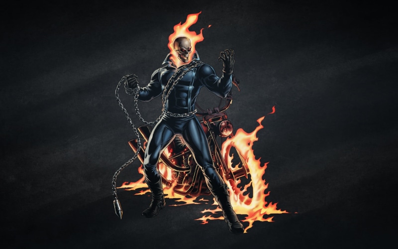 rider, black Color, yellow, risk, sign, hell, motorcycle, ghost, inferno, motion, black background, backgrounds, glowing, bizarre, danger, bike, one person