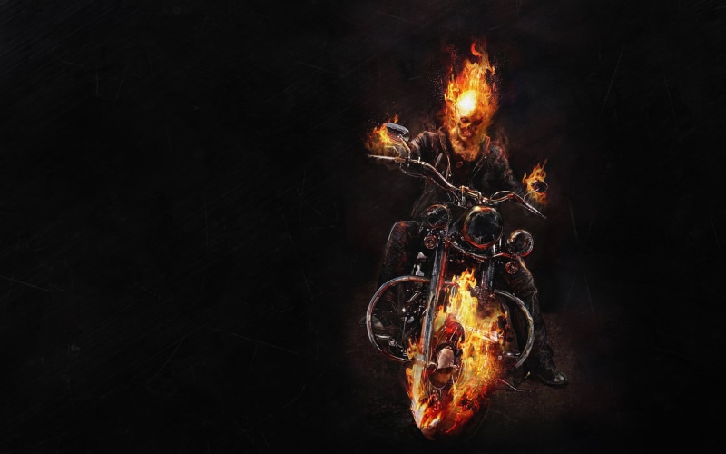 skeleton, ghostrider, the dark background, dark, nature, smoke - physical structure, danger, close-up, heat - Temperature, black background