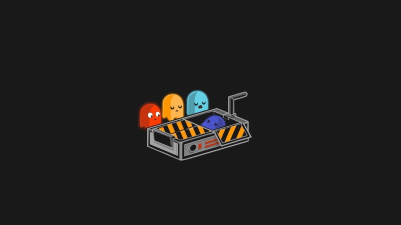 video games, digital, illuminated, representation, minimalism, mode of transportation, male likeness, art and craft, transportation, Pac-Man, ghost, 1080P